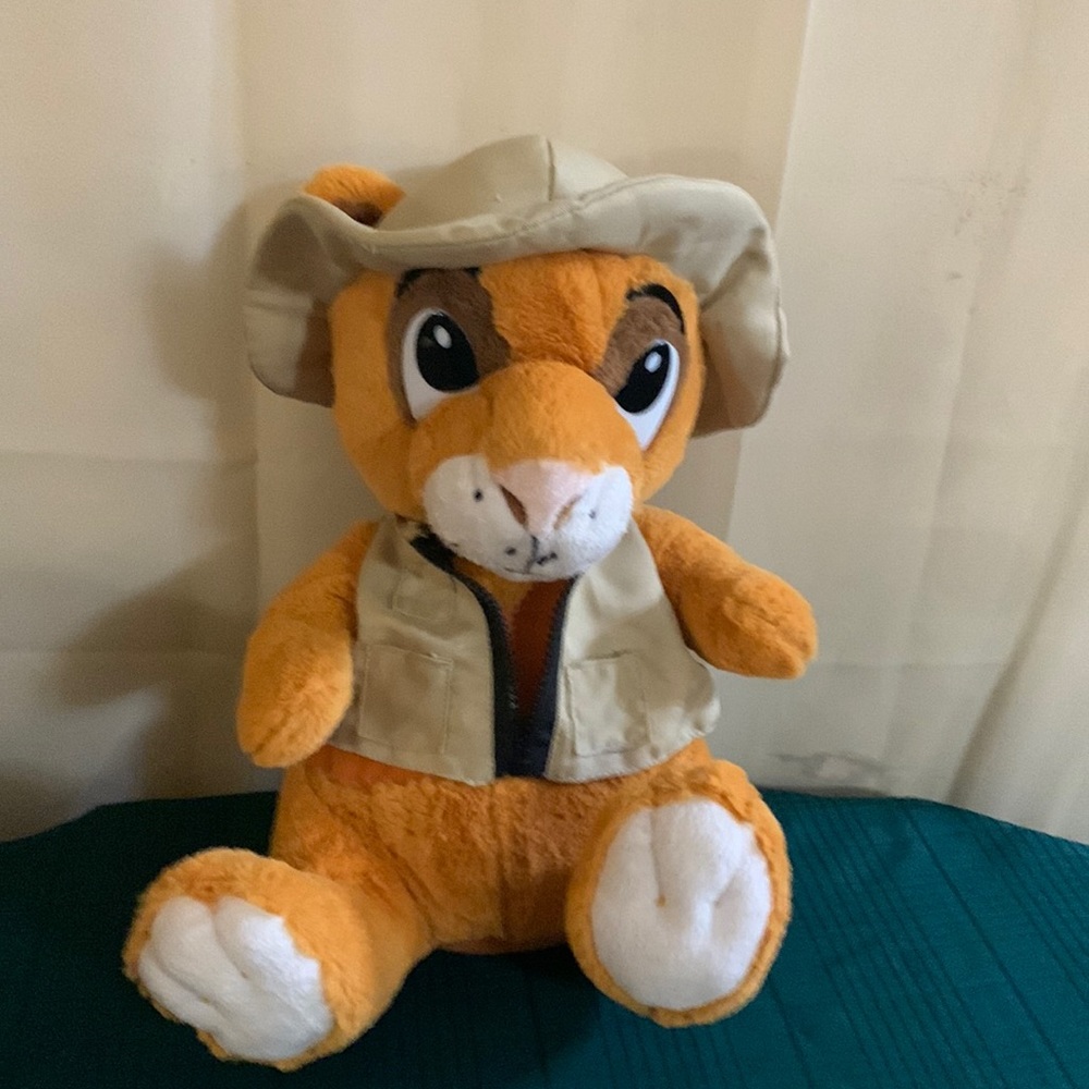 Safari Lion Plush Animal with Hat and Vest